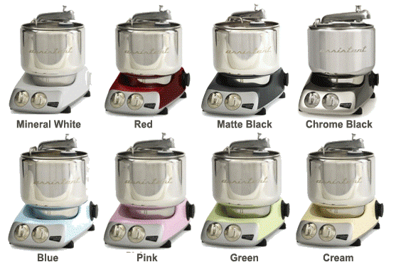 Den klassiske svenske Assistent køkkenmaskine i forskellige farver